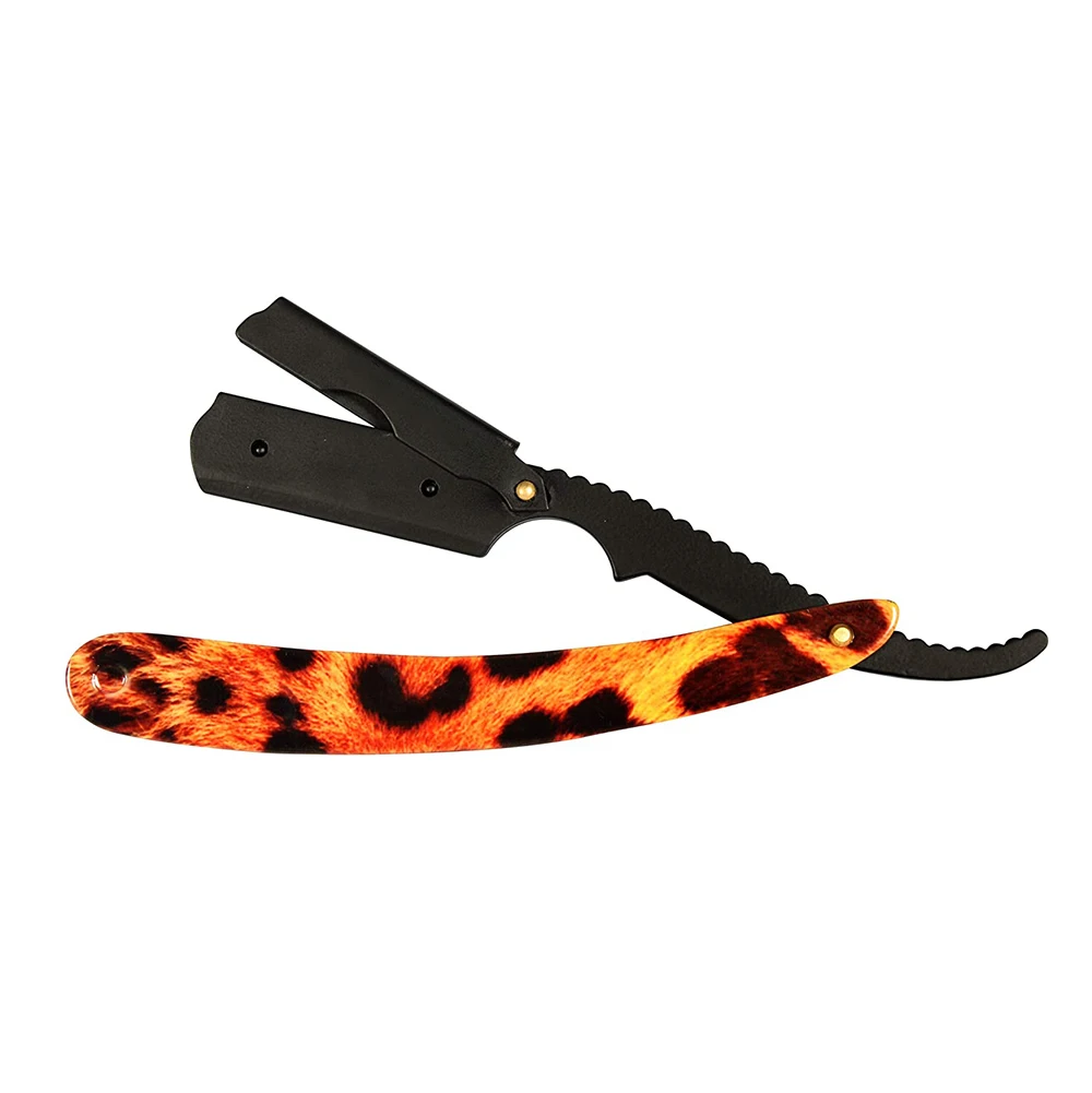 Lion Paper Coated Straight Edge Razor Men's Manual Shaver 6.5" Shaving