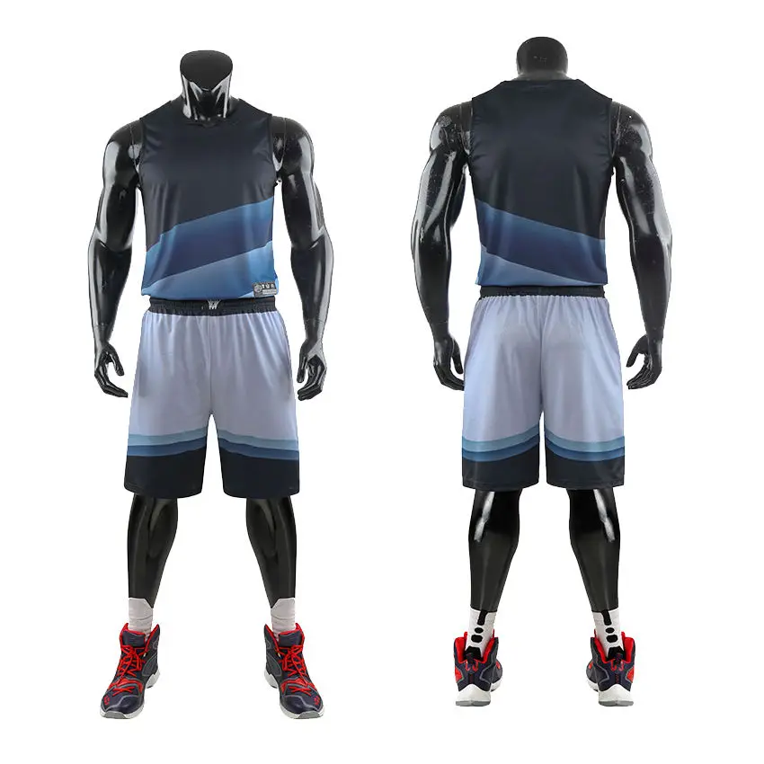 Оптовая продажа Баскетбольная одежда на заказ пустая дышащая баскетбольная форма оптом