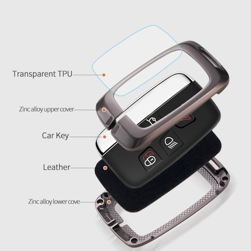 Car Key Case Full Cover for Jaguar XJ XK XKR XJL E-Pace F-Pace F-Type A9 A8 X8 XE XEL XF XFL C-X16 Guitar Keychain Accessories