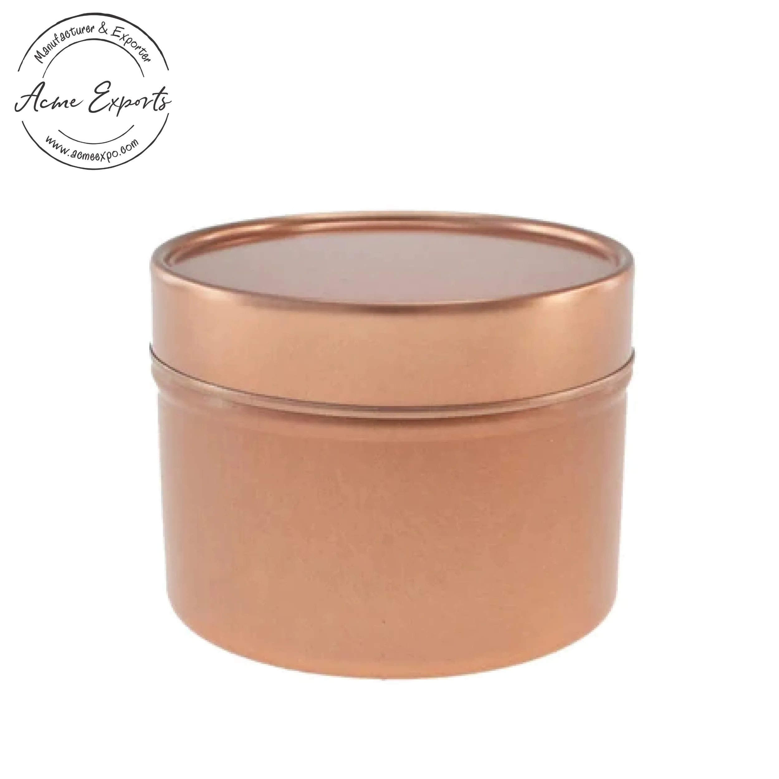 Best Quality Large Round Aluminum Candle Vessel With Gold Finished For