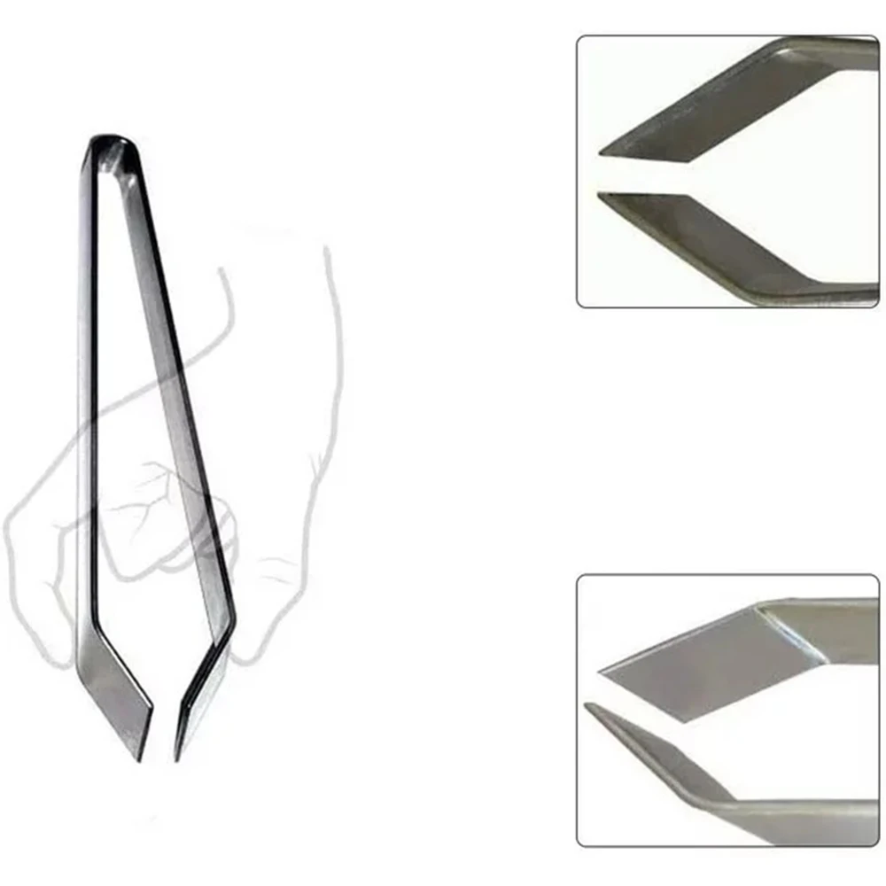 Stainless Steel Fish Shaped Fish Bone Tongs Fish Bone Tweezers Fishbone
