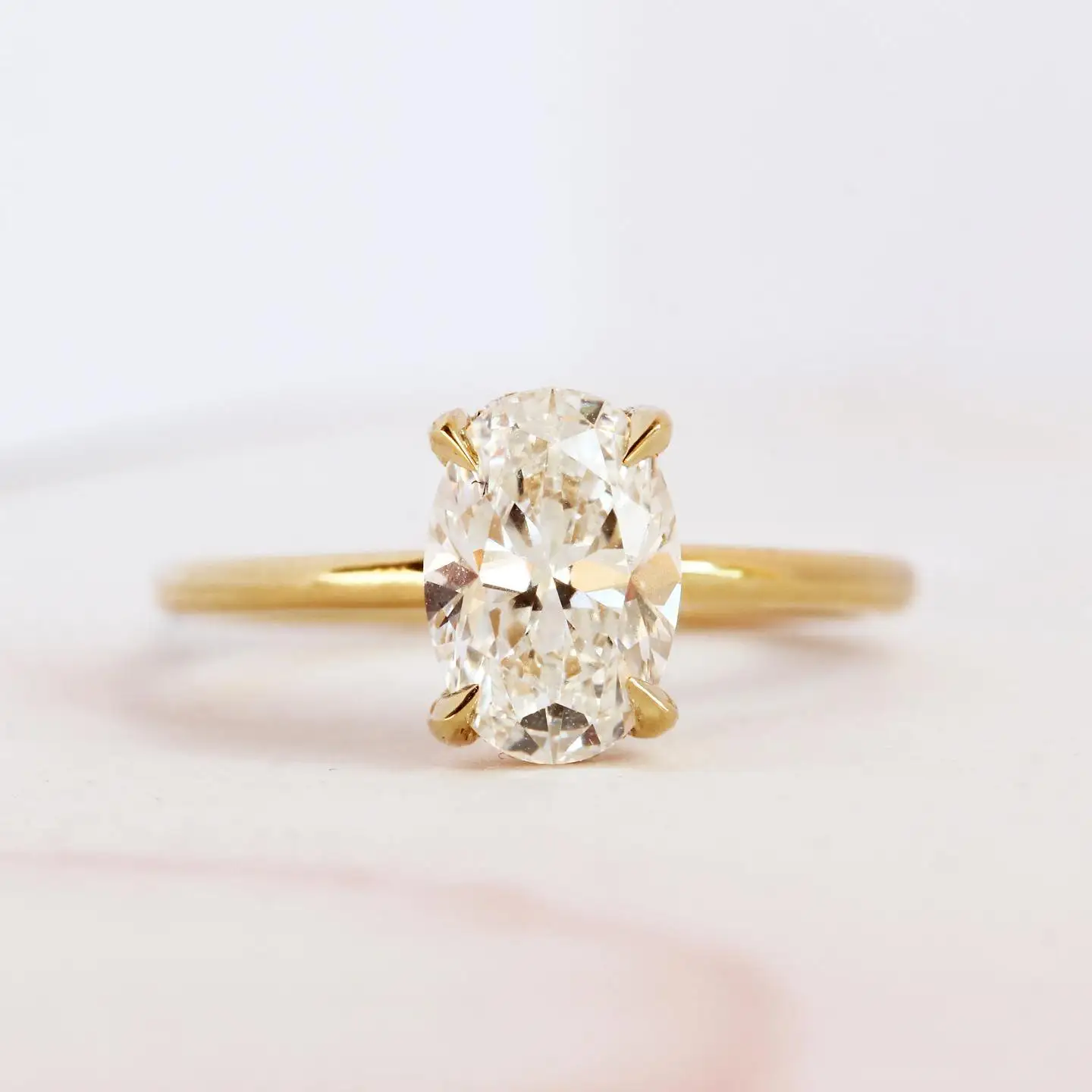 10X7mm Oval Cut Moissanite Engagement Ring Solitaire 925 Sterling Silver Custom Jewelry