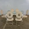 White + Champagne Painted