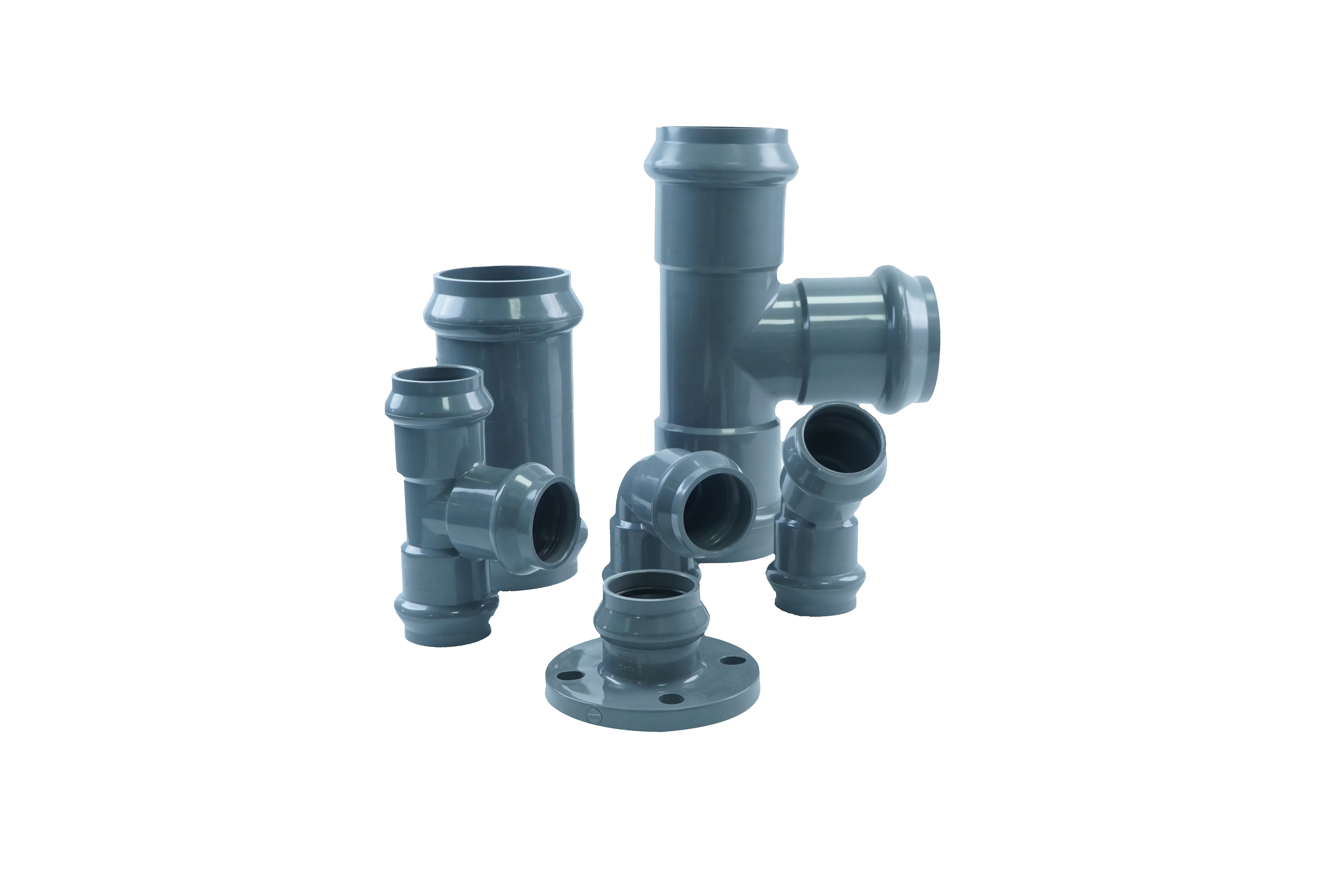 Pvc Rubber Joint Fittings Pn10 45 Deg Elbow (f/s) For Water Supply