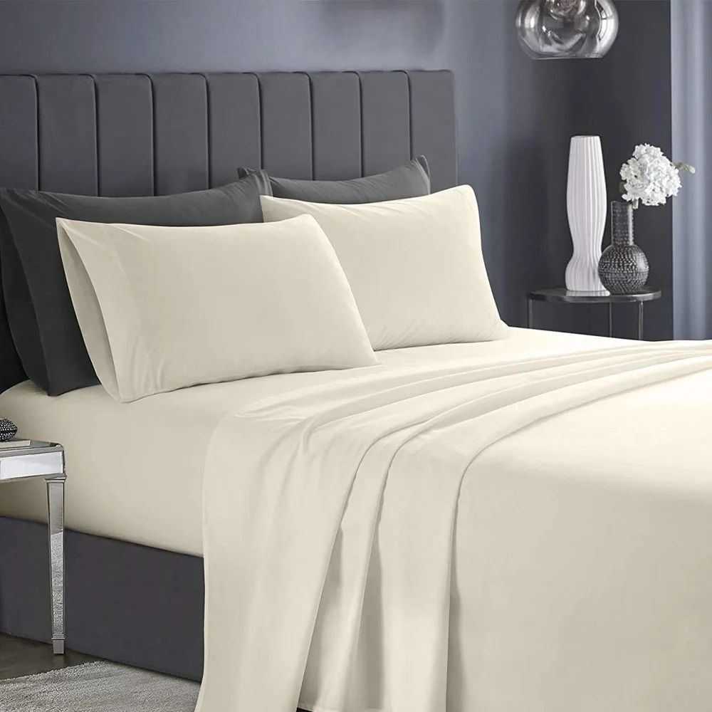 Sa Premium Navy Blue Queen Sheets Set 1800 Tc Series 4 Piece Bed Sheets ...