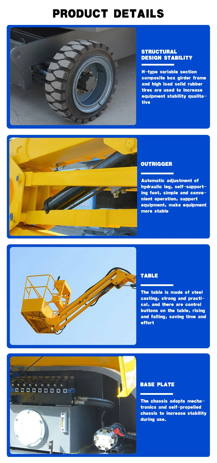 28-30m Airport Port High Nacell Crawler Towable Tracked Manlift Boom ...