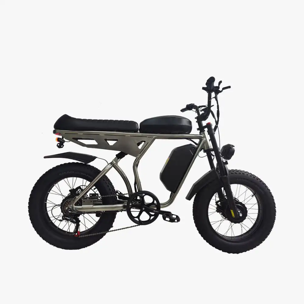 SMLRO U8 PLUS Dual Motor & Dual Battery (48V 21Ah & 19.2Ah) Electric Bike-2000W for 3000W Black/Yellow