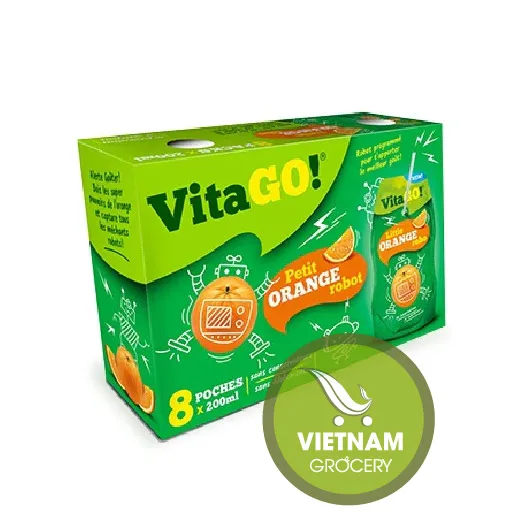 VitaGo Fruit Drink Orange 200ml x 8 Pack
