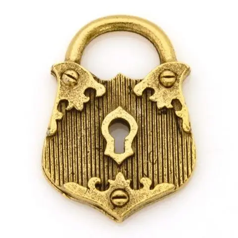 Old European Design Padlock Sea Captain Lock Old Style Padlock Medieval & Western Collections, Fully Functioning Brass Lock