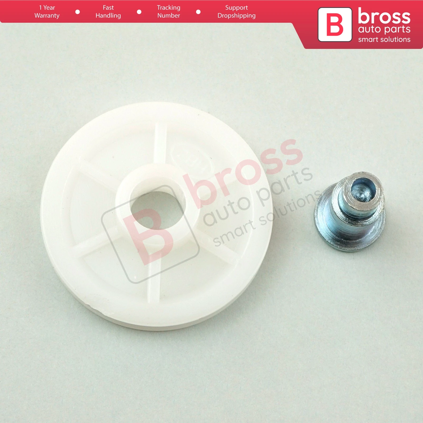 BWR1067 Rear Window Regulator Repair Corner Cable Roller Pulley for Megane MK1 X64 1996-2003 4/5 Door Bross Auto Parts