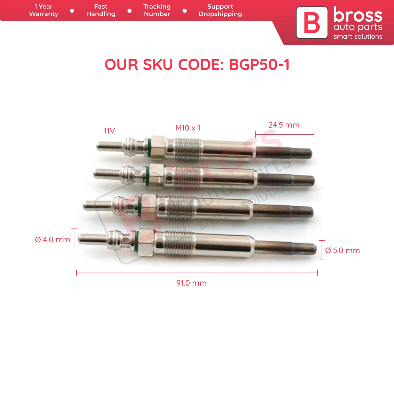 4pcs YOU.S Glow Plugs For Renault Avantime Espace III IV Laguna II 2.2 DCi – Y.S077-N6