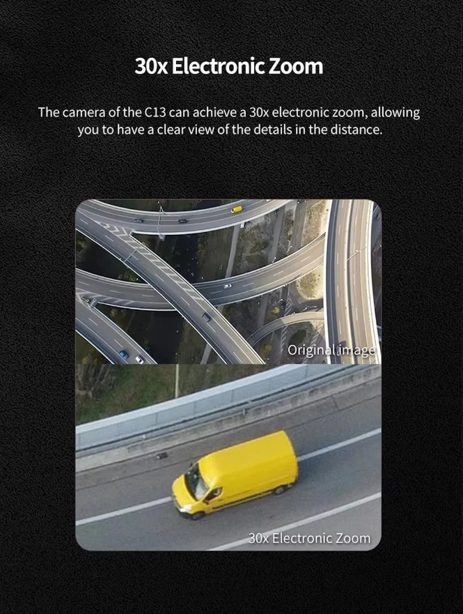 Skydroid C13 AI izleme 30x optik dijital Zoom 640 kızılötesi termal görüntüleme lazer telemetre ile tri-ışık PTZ kamera