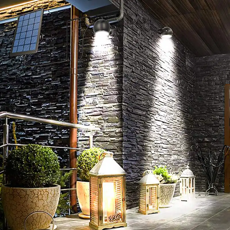 Outdoor Solar Landscape Lights DLLT Solar Outdoor Spotlights - 2-in-1 Garden & Wall Lights, Auto On/Off, Warm White Outdoor Landscape Lighting