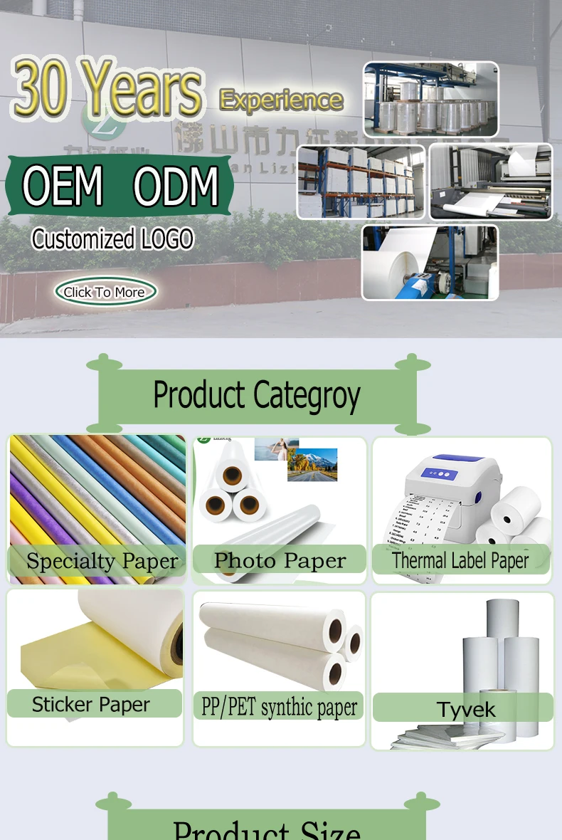 Lizheng Jumbo Thermal Paper Roll Types Of Thermal Paper Transfer Paper