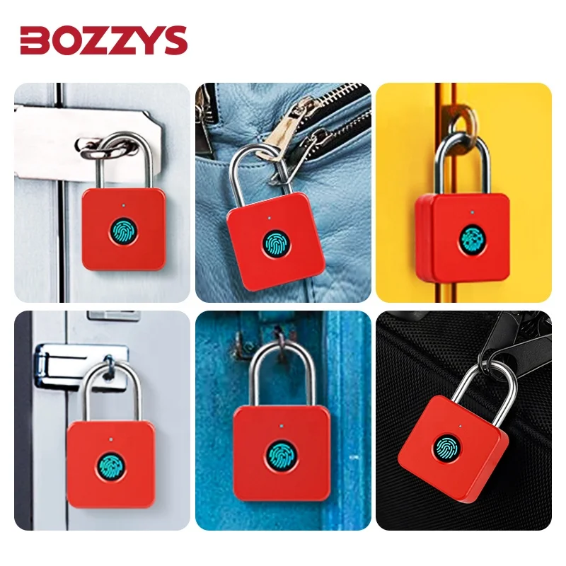 BOZZYS Mini Portable Smart Keyless Fingerprint Padlock Suitable for Suitcase Bag and Cabinet Doors