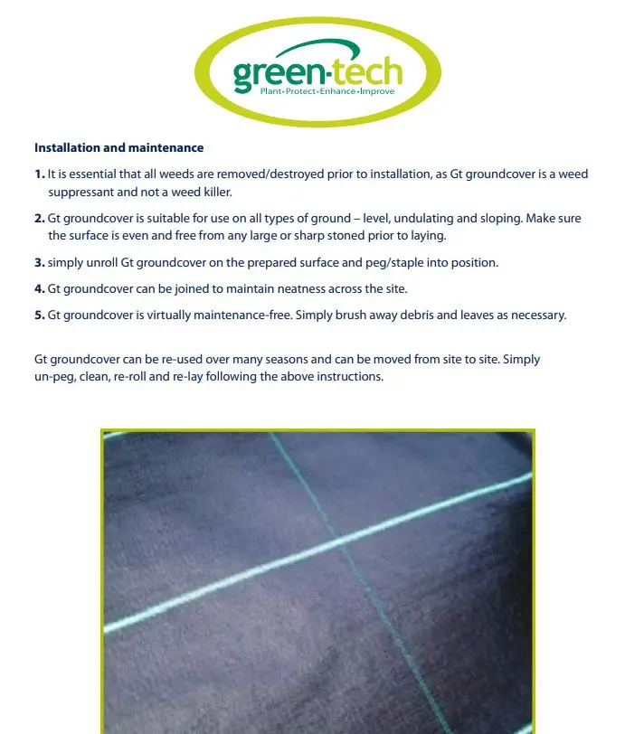 Groundcover Vegetation Suppressant Membrane 2m X 100m Black Woven Polypropylene. Prevent Weeds