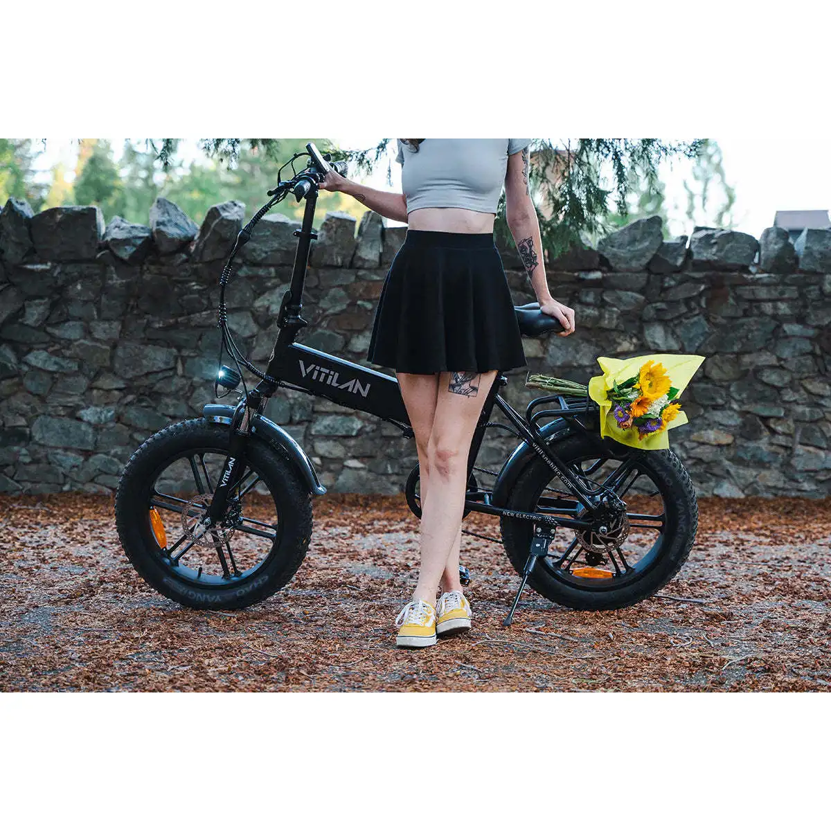 V3 2.0 Adult All Terrain Electric Folding Bike with Fat Tires