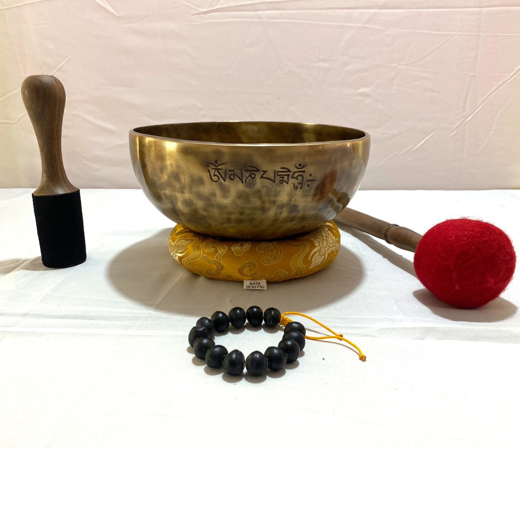 Singing Bowl Full Moon Hand Carved Professionally Tuned Solar Plexus