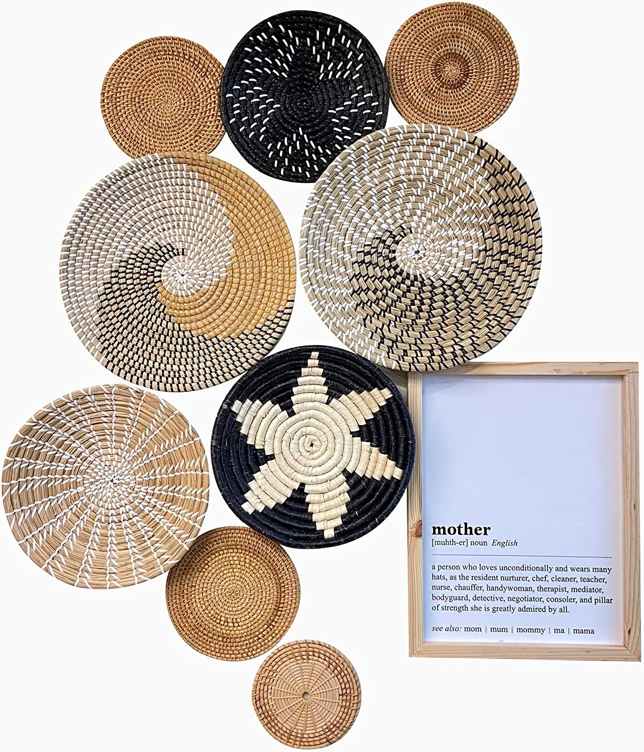 Oem High Quality Seagrass Basket Wall Basket Decor For Home Decoration