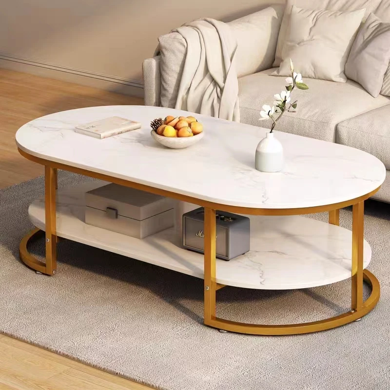 2023 Home Furniture Nodric Style Coffee Table With 2 Layers Colorful