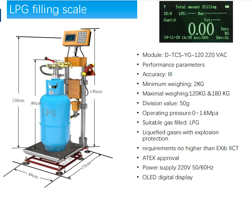 XIangkang Automatic High Capacity Gas Cylinder Filling Station Filler Machine LPG Gas Cylinder Filling Scale