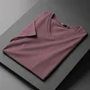 Purple V-neck short sleeves