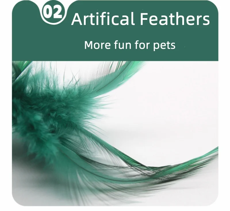 Wholesale Pet Cat Toy Tumbler Feather Cat Teaser Toy with Catnip Chew Interactive Cat Toy