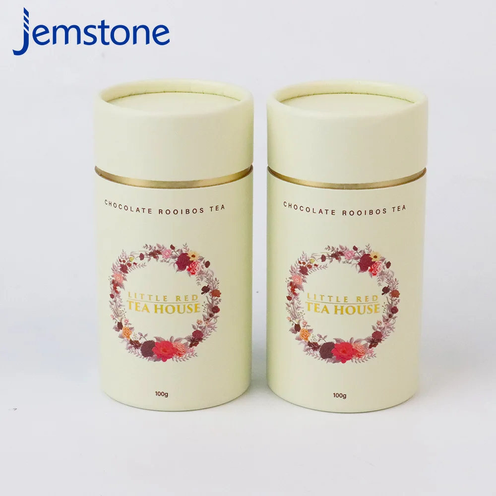 Free Design CMYK Printing Cylindrical Paper Tube Cardboard Tube Packaging for CHOCOLATE ROOIBOS TEA