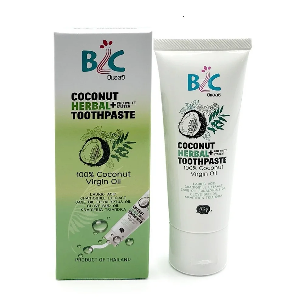 Toothpaste With Cold Pressed 100 Coconut Virgin Oil Herbal High