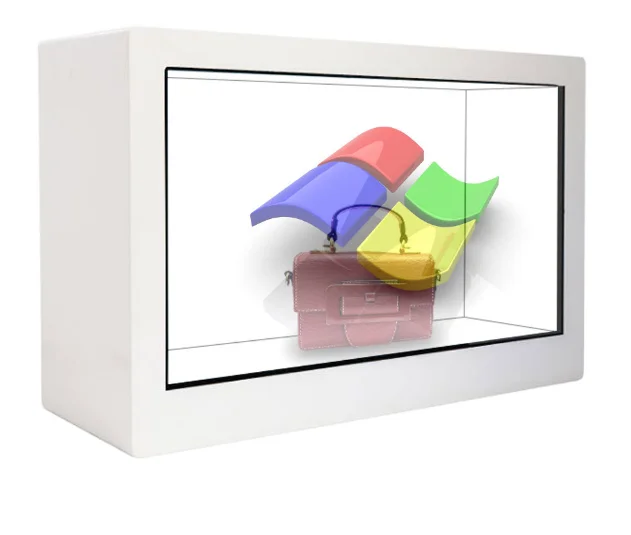 Transparent LCD Screen  15.6 to 86 Inch showcase Door Open Front Window 3d Display  for Products Display