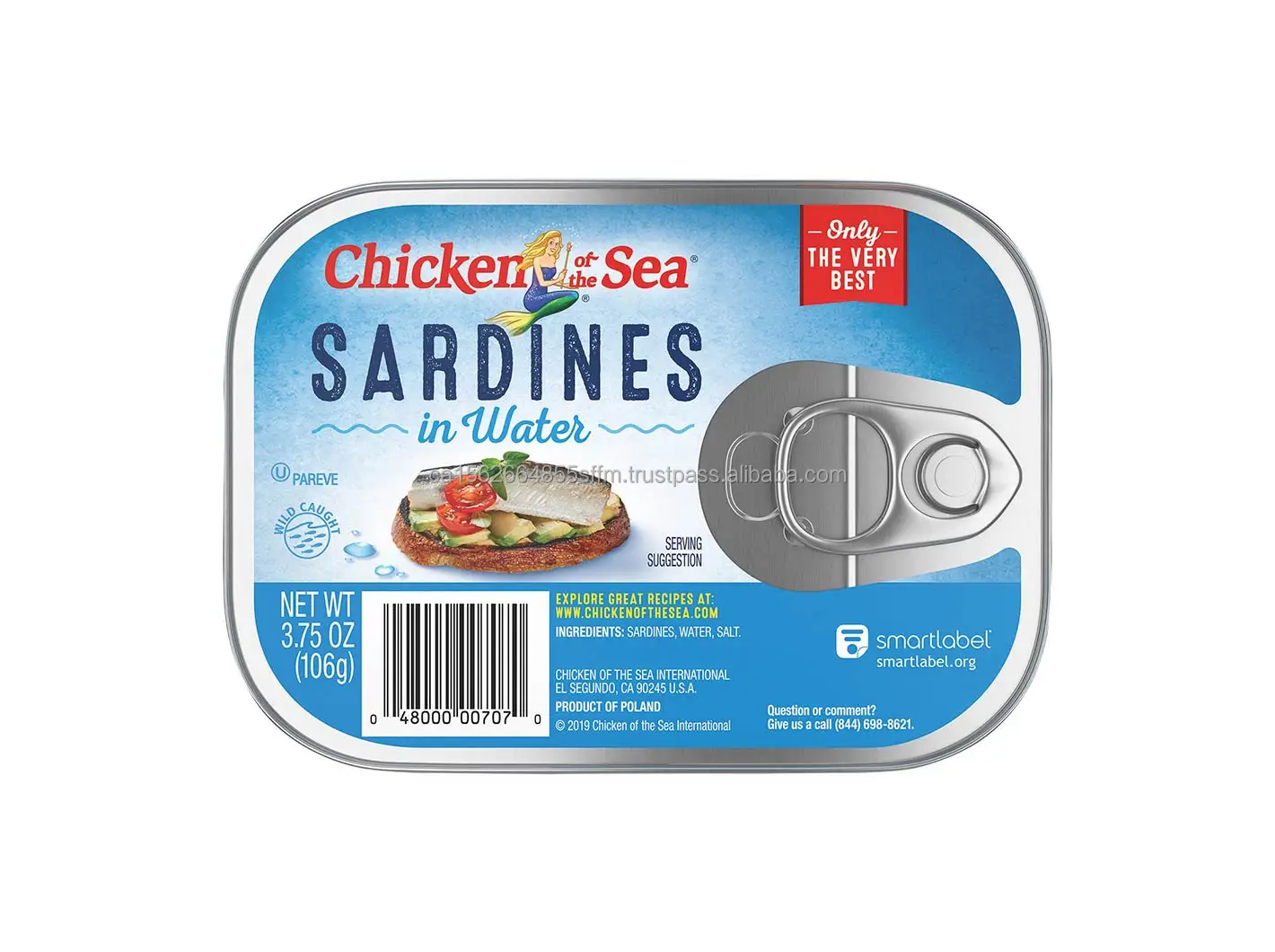 Exported Canned Sardines 125gx50tin Canned Sardines Fish Good Price