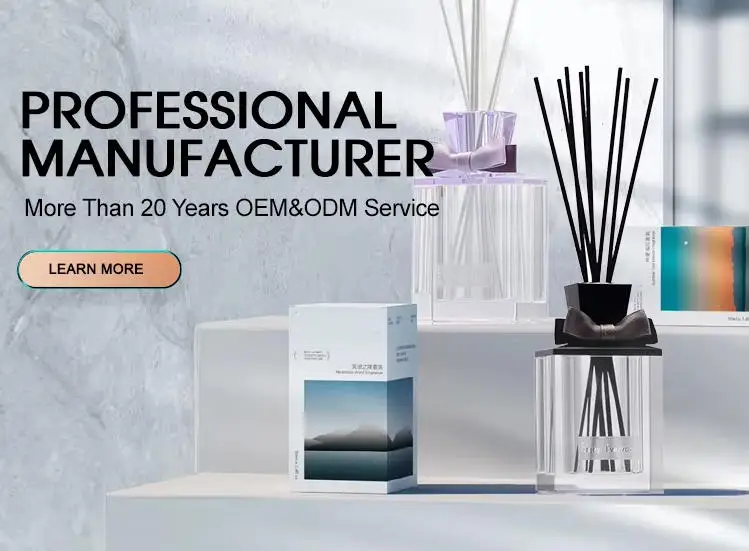 product wholesale 100ml fragrance glass bottle essential oil reed diffuser good gift set home fragrance fiber stick diffuser-0