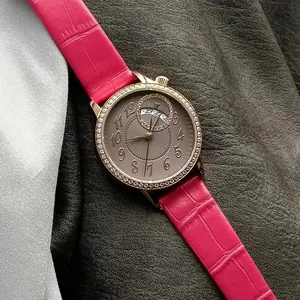 Designer Luxury Women's Fashion Mechanical Watch High-quality Red Genuine Leather Strap Stainless Steel case Vintage Brand Watch