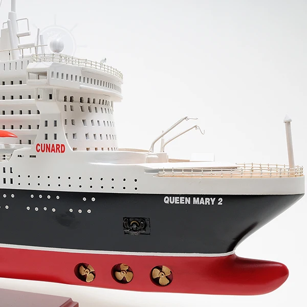 Handcrafted Wooden Queen Mary 2 Model Ship Collectible Replica Perfect for Decor and Gifting (101.6Lx14Wx33H cm)