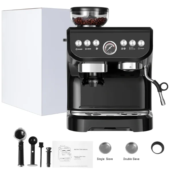 7'' Full Graphic Display and 18 Coffee Recipe Books One Touch Fully Automatic Coffee Machine