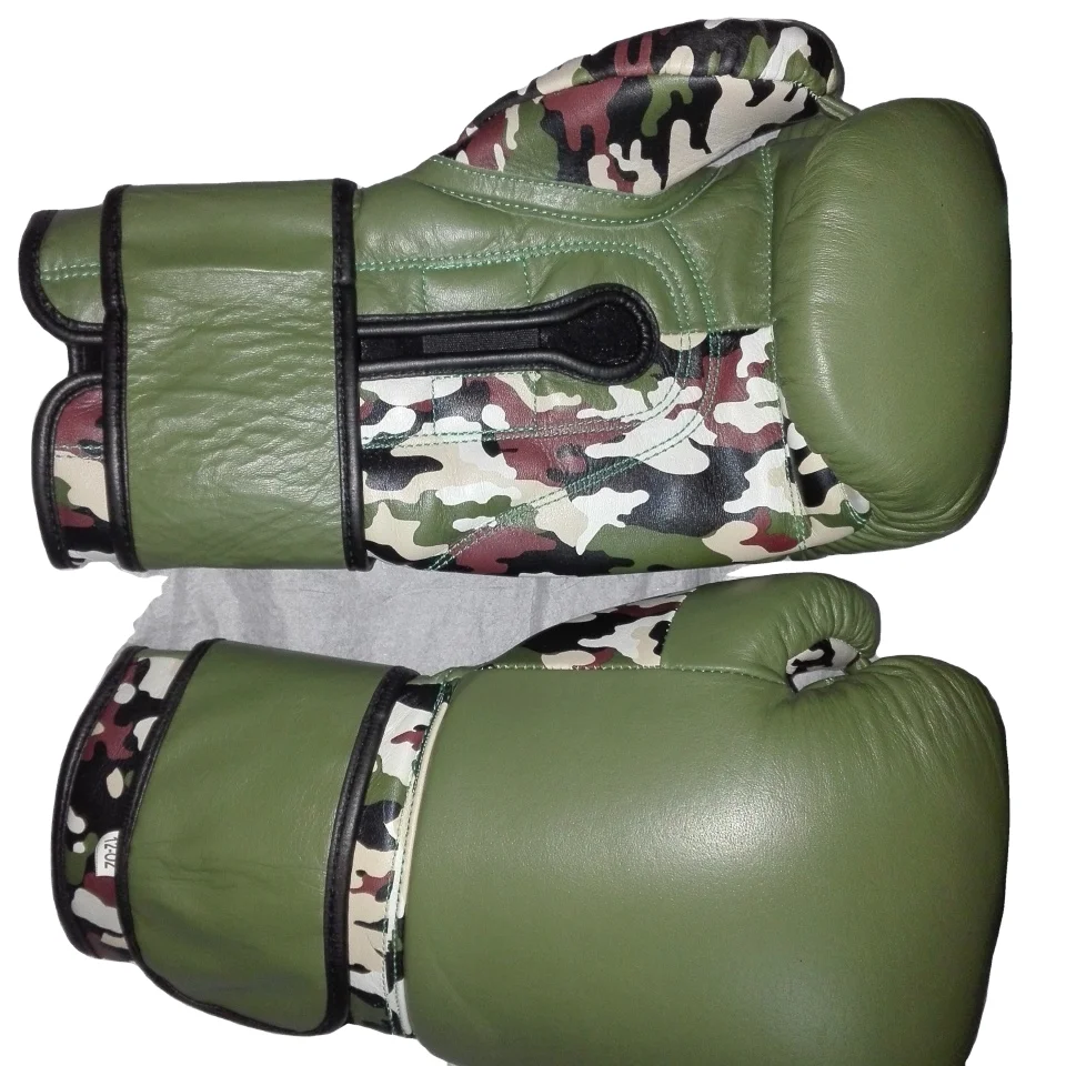 Новый стиль камуфляжные кожаные мужские боксерские перчатки индивидуальный дизайн логотипа для спортивных сцен