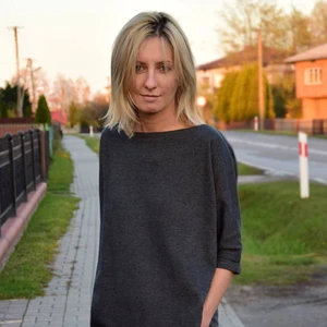 Women's Solid Graphite Mini Loose Dress Eco-Friendly Natural Cotton Casual Tunic Button Decoration Woven Summer Tunic Washable