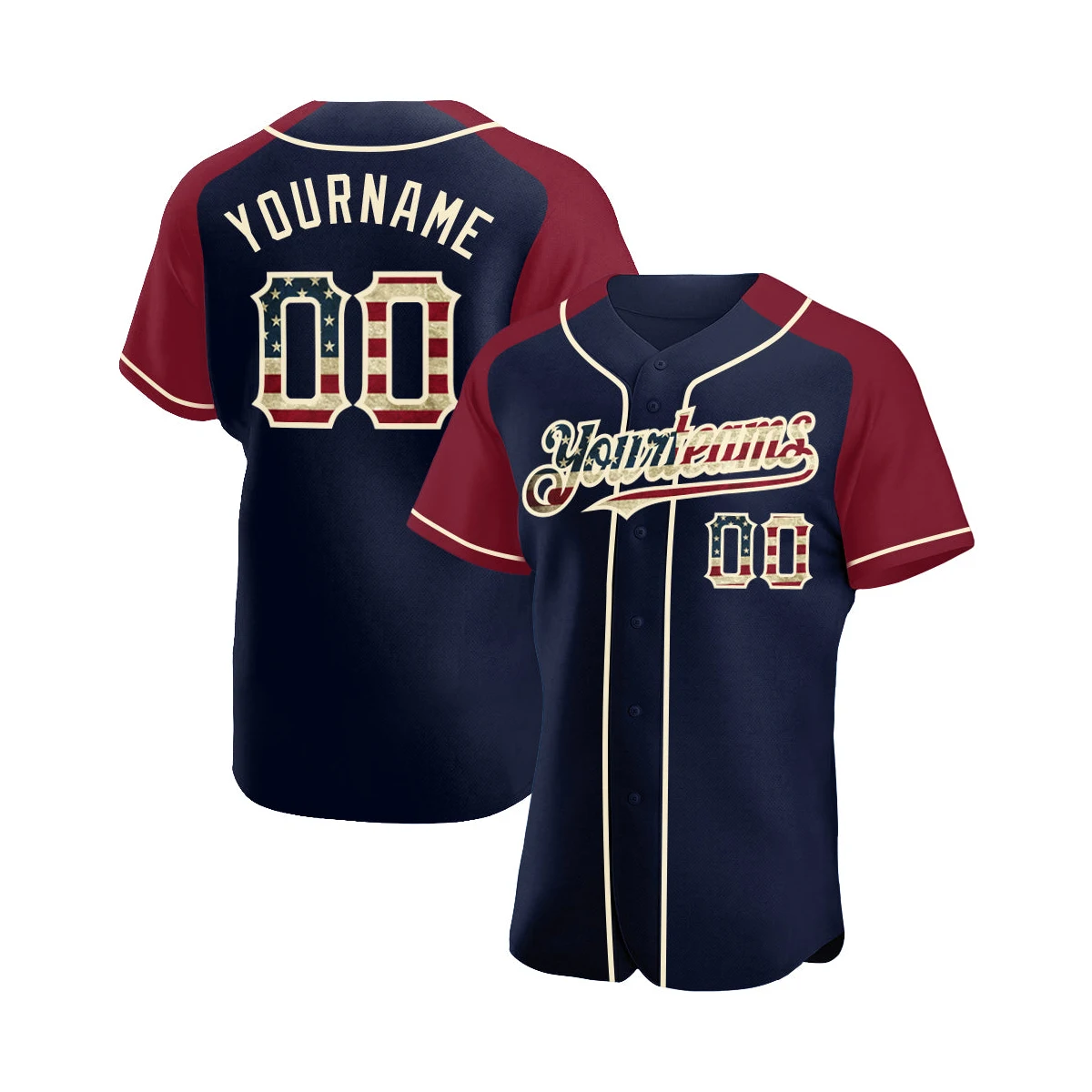 Source Custom Wholesale Polyester Team USA Youth Vintage Mesh Embroidery  For Mens Sublimation Baseball Jersey on m.