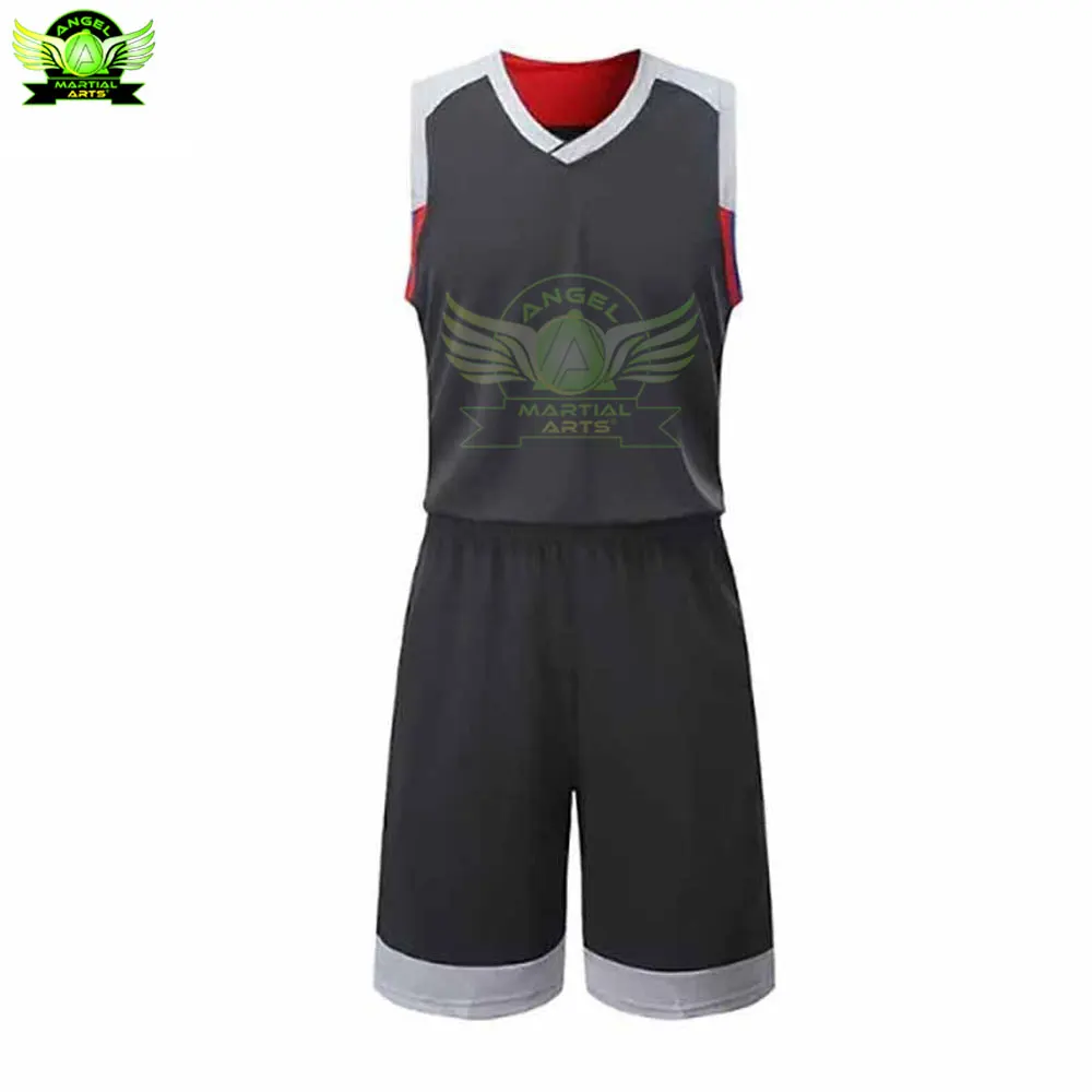 Custom Made Logo Basketball Uniform Set Reversible Basketball Uniform