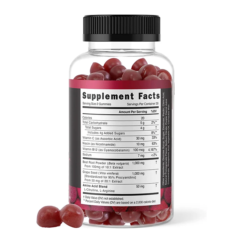 Oem/odm Nitric Oxide Supplement For Heart Support 1000mg Vegan Beet