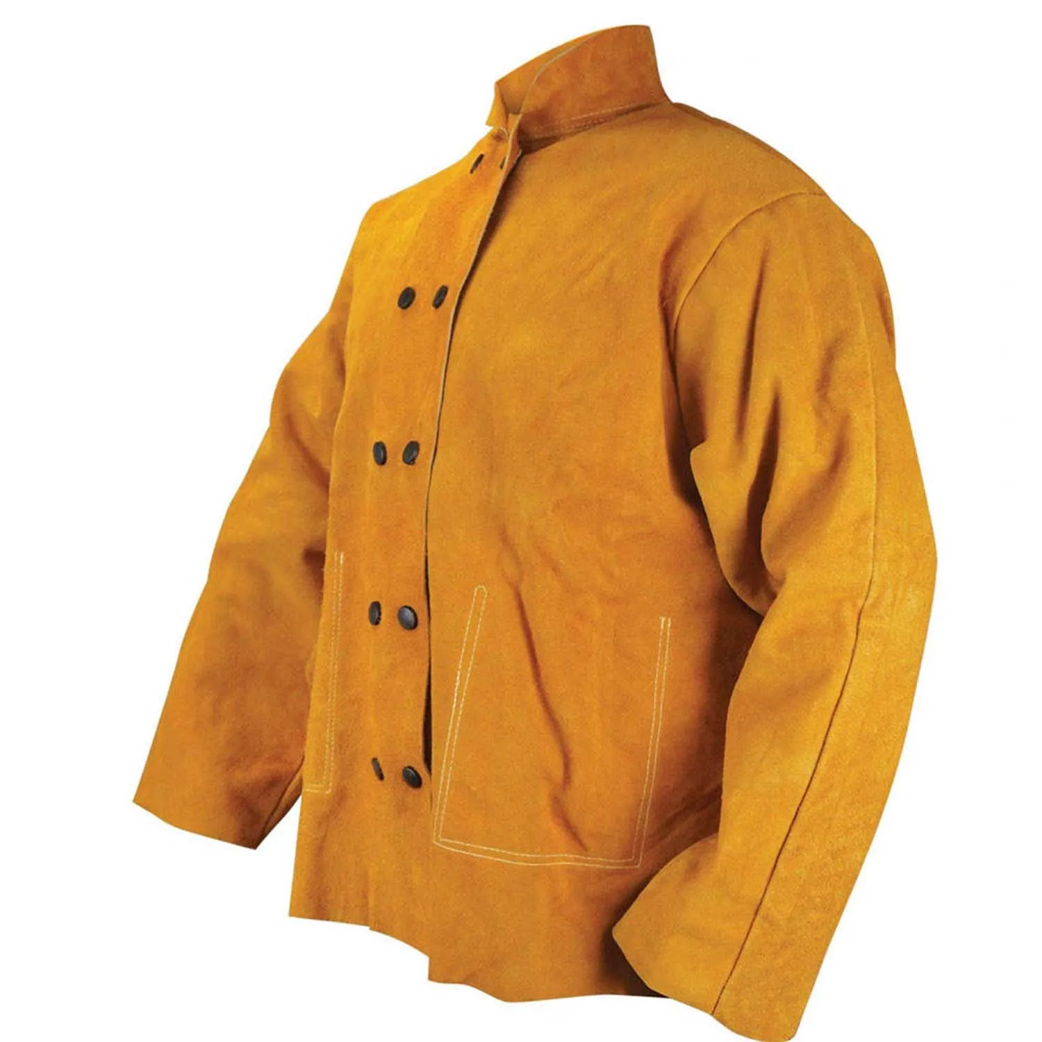 Leather Industrial Welding Jacket Heavy Duty Spark Resistant Heat Fire