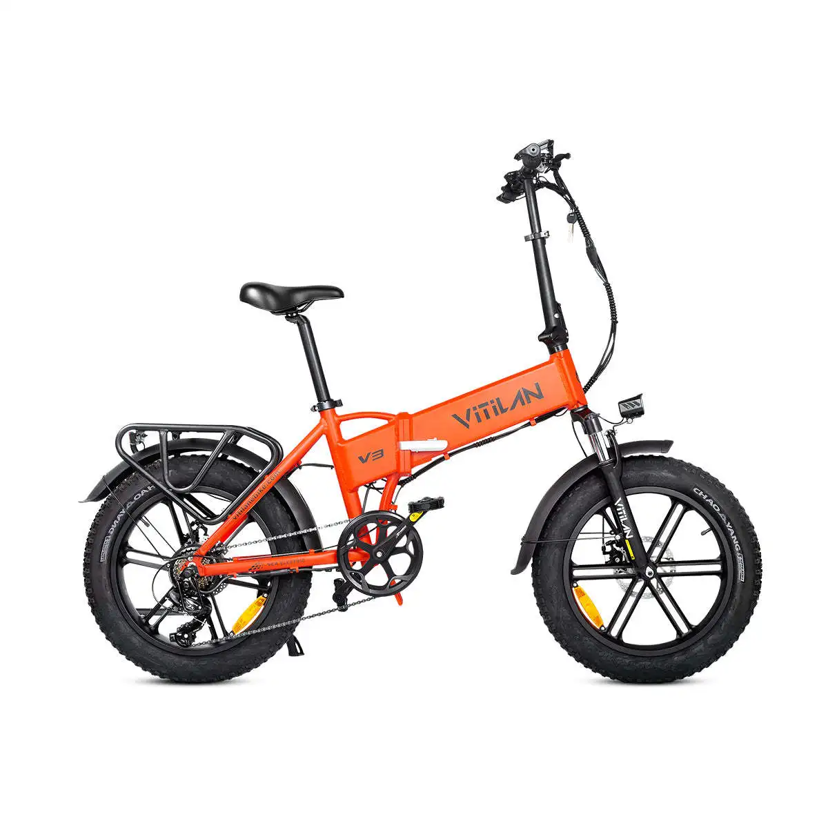 V3 2.0 Adult All Terrain Electric Folding Bike with Fat Tires