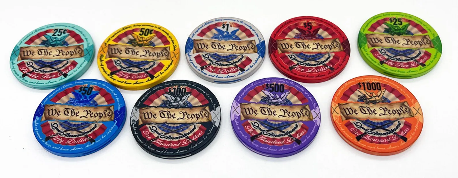 Fully Customisable Ept Professional Ceramic Material Poker Chips 10g