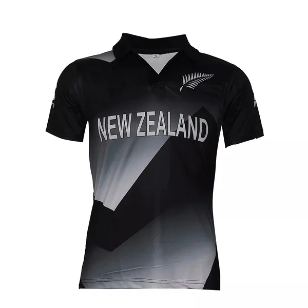 Manufacturer Pakistan Custom Team Name Player Name Cricket Jerseys Front Sublimation Printed 100% Polyester Short Sleeve Washed