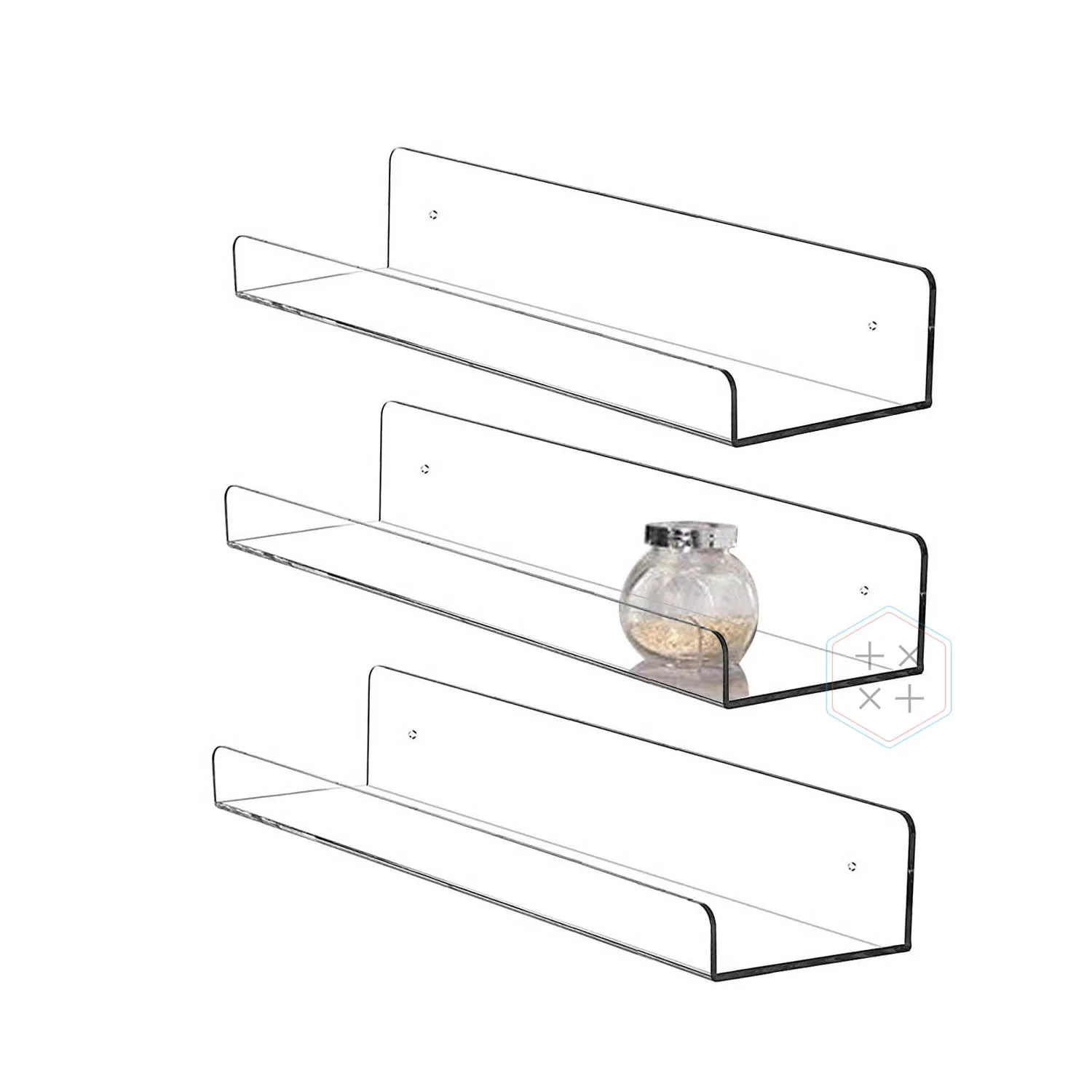 Ps Plastic Transparent Floating Wall Shelf For Shop - Buy Cigarettes ...