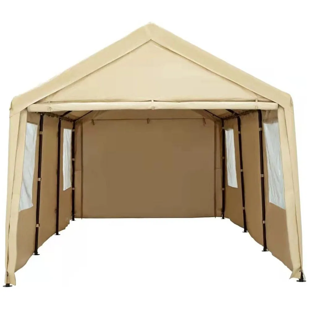 Nowensol Carport Canopy 10x20ft Heavy Duty With Removable Sidewalls