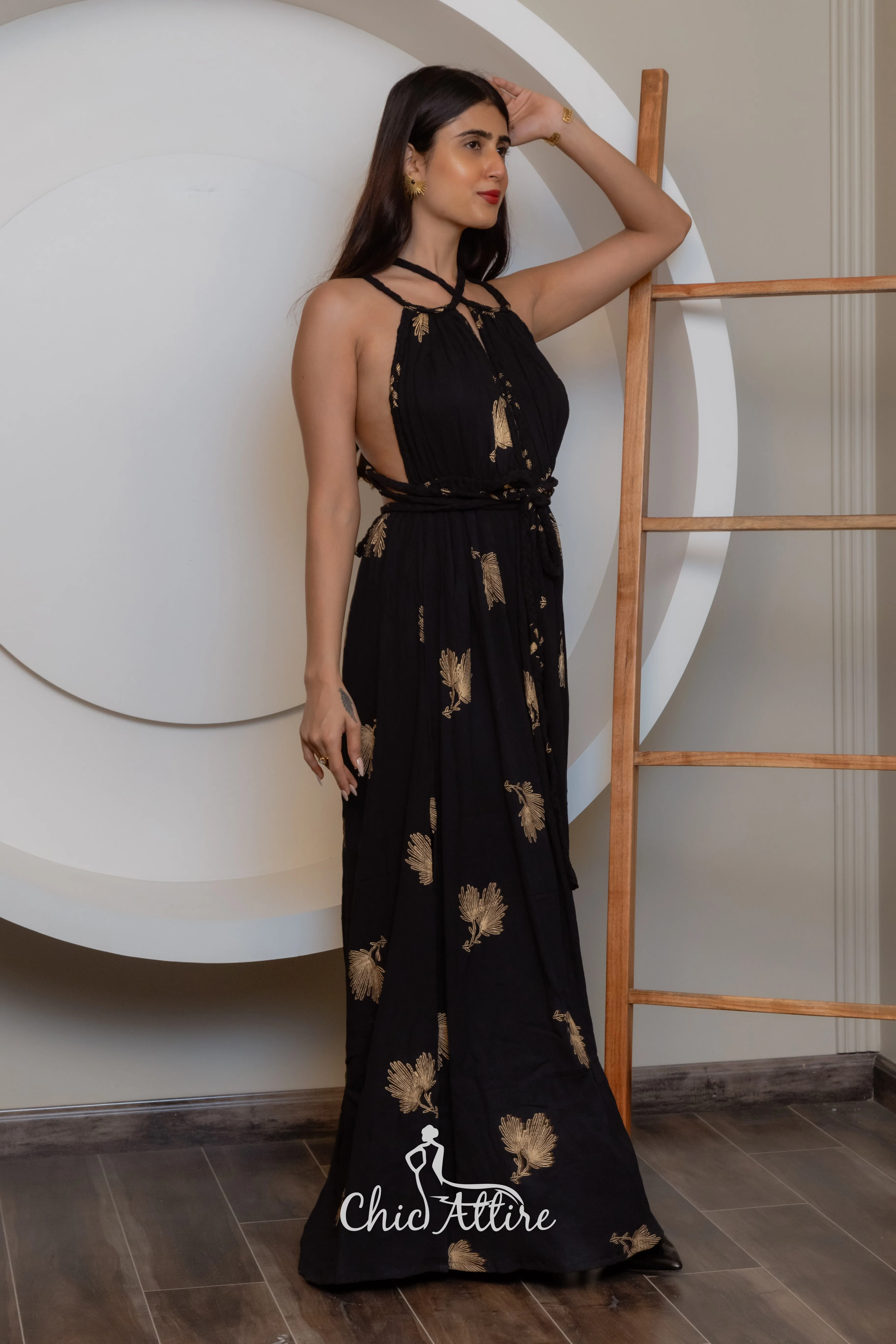 New Boho Style Women Long Flowing Halter Neck Maxi Dress Wholesale Lot of Hippie Summer Solid Lace-Up Cutout Slit Dresses New Boho Style Women Long Flowing Halter Neck Maxi Dress Wholesale Lot of Hippie Summer Solid Lace-Up Cutout Slit Dresses