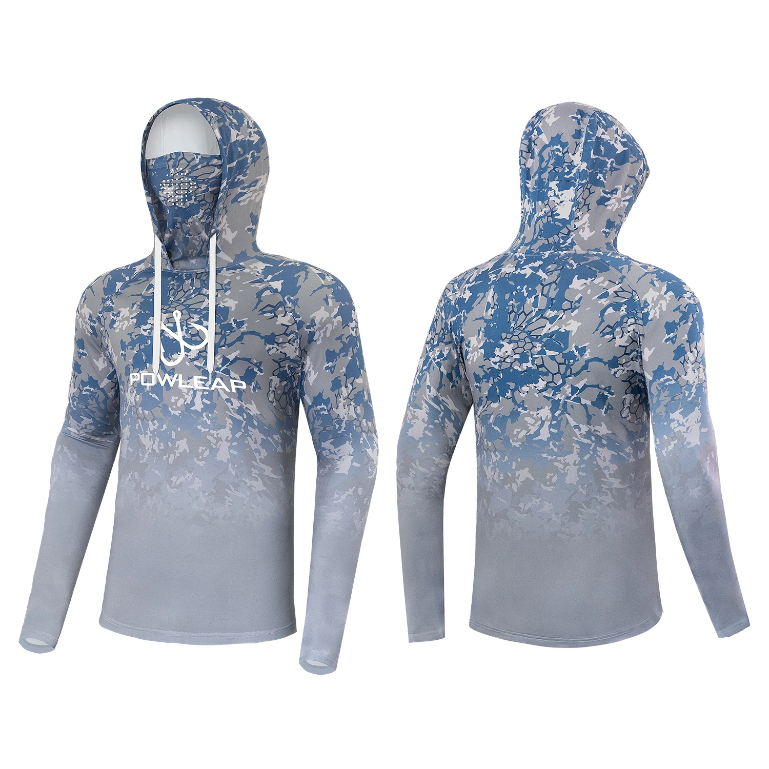 Men's Soft Lightweight Fishing Hoodie Camo Polyester UPF 50