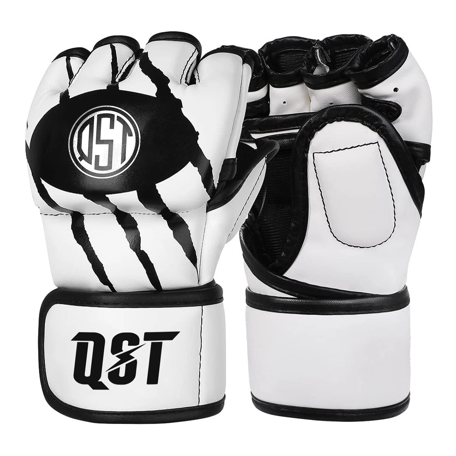 New Arrival Half-Finger Custom Grappling MMA Gloves Leather Sand Bag Punching Gloves UFC Fighting Muay Thai Training Gloves