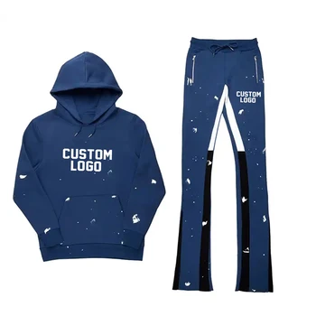 【商品名】　LOGO DESIGN SWEAT Custom Men's Embroidered Patchwork Sweatpants Sweatsuit